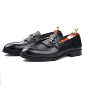 Men’s Black genuine leather formal loafer shoes, Business & Casual Wear - Feetique Footwea